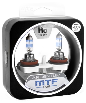 Автолампы H8 MTF Argentum +130% (H3A1208)