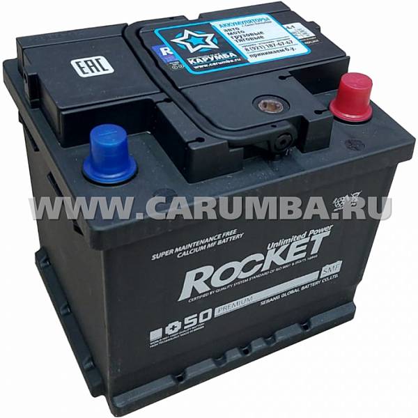 Аккумулятор автомобильный Rocket Premium SMF 55L-LB1 - 50 А/ч  [-+]