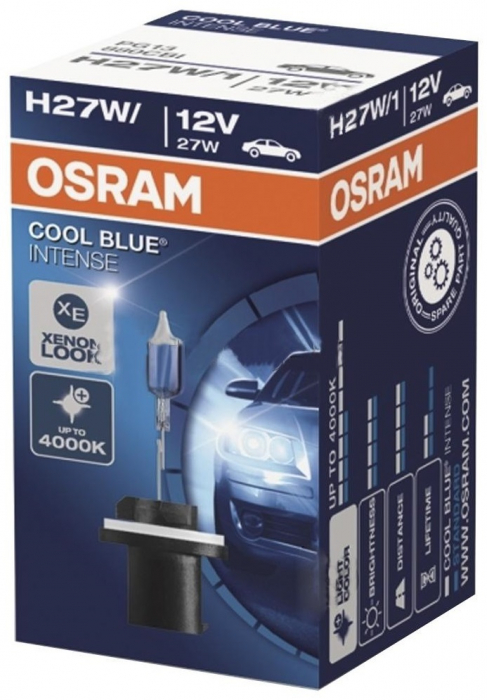 Автолампы H27/881 Osram Cool Blue Intense +20% 4000K (881CBI)
