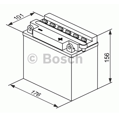 Мотоаккумулятор YB16L-B Bosch M4 F43 Fresh pack - 19 А/ч (0 092 M4F 430) [- +]