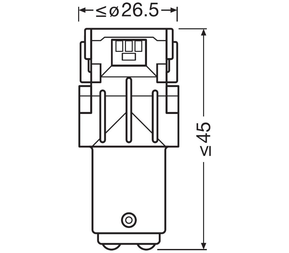 Светодиодные лампы P21/5W Osram LEDriving SL Amber (7528DYP-02B)