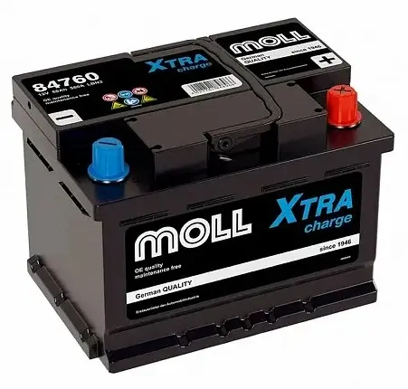 Аккумулятор автомобильный Moll XTRA charge - 60 А/ч [-+]