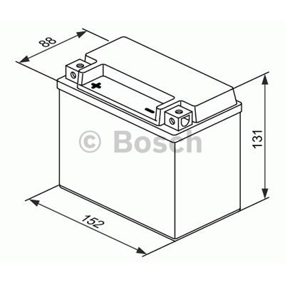 Мотоаккумулятор YTX12-BS Bosch M6 014 AGM - 10 А/ч (0 092 M60 140) [+ -]
