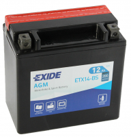 Мотоаккумулятор YTX14-BS Exide AGM - 12 A/ч 200 А (ETX14-BS) [+ -]