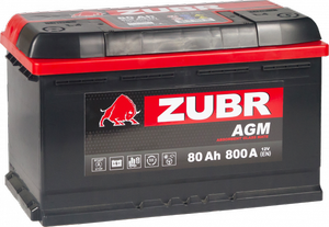 Аккумулятор Start-Stop автомобильный Zubr AGM - 80 А/ч [-+]