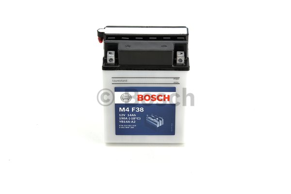 Мотоаккумулятор YB14A-A2 Bosch M4 F38 Fresh pack - 14 А/ч (0 092 M4F 380) [+ -]