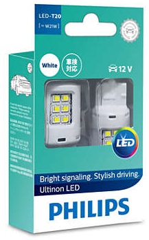 Светодиодные автолампы W21W Philips Ultinon LED White 6000K (11065ULWX2)