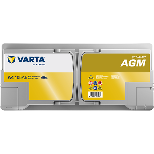 Аккумулятор Start-Stop автомобильный Varta A4 Dynamic AGM - 105 А/ч (605 901 095) [-+]