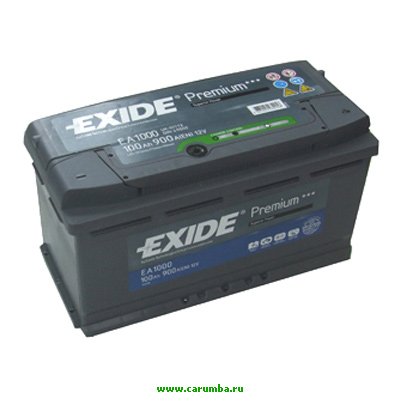 Аккумулятор автомобильный Exide Premium EA1000 - 100 А/ч [-+]