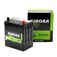Аккумулятор автомобильный Aurora  Asia - 38 A/ч тонкие клеммы (B19L) [-+]