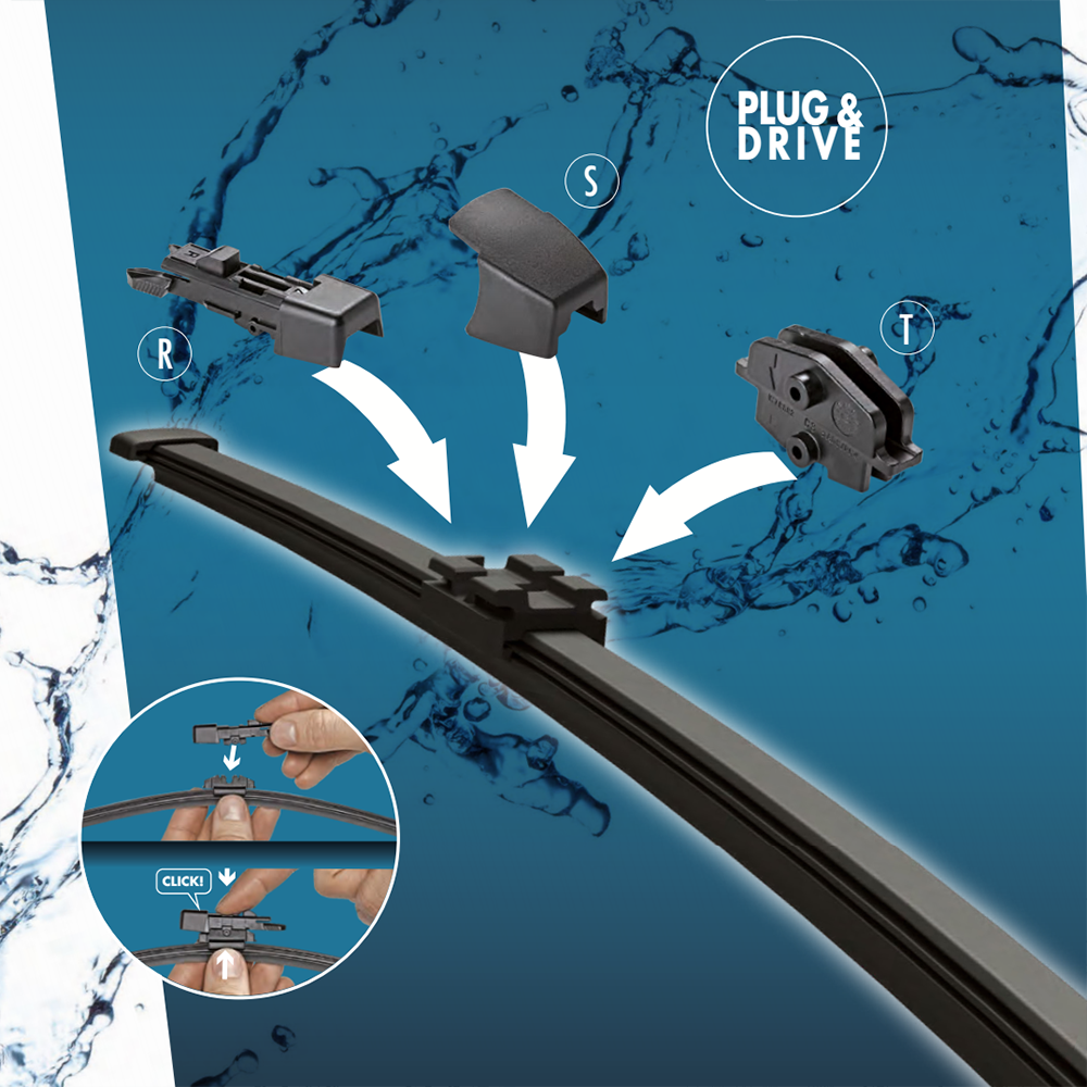 Задний стеклоочиститель Valeo HydroConnect Rear HR33 (34 см)