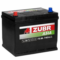 Аккумулятор автомобильный Zubr Premium Asia - 75 А/ч (D26R) [-+]