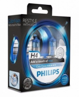 Автолампы H4 Philips ColorVision +60% Blue (12342CVPBS2)