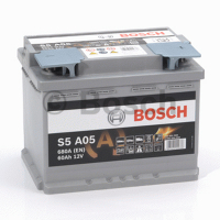 Аккумулятор Start-Stop автомобильный Bosch S5 A05 AGM - 60 А/ч (0 092 S5A 050) [-+]