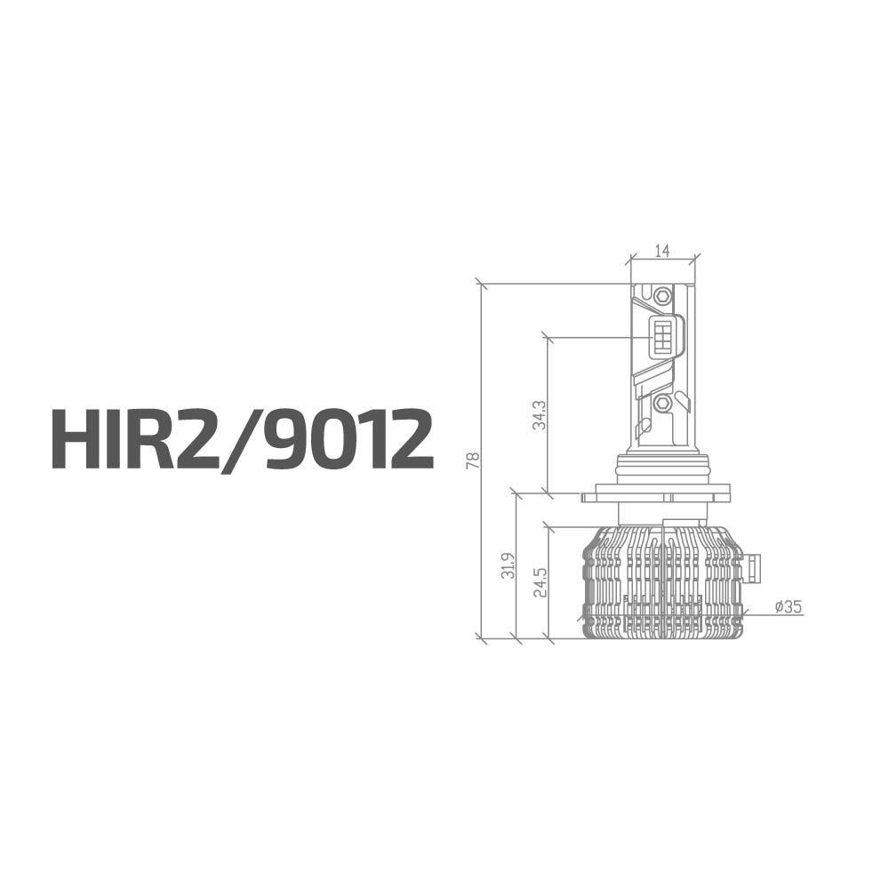 Светодиодные лампы HIR2 MTF Cyber Light PRO 6000K  LED 6500lm (CPH2K6)