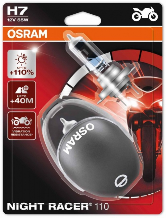 Мотолампы H7 Osram Night Racer +110% (64210NR1-02B)