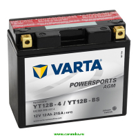 Мотоаккумулятор YT12B-BS Varta AGM Powersports - 12 А/ч (512 901 019, 512 901 022) [+ -]