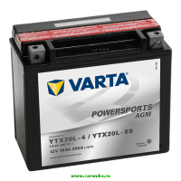 Мотоаккумулятор YTX20-BS Varta AGM Powersports - 18 А/ч (518 902 025, 518 902 026) [+ -]