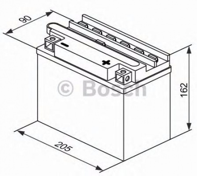 Мотоаккумулятор SY50-N18L-AT Bosch M4 F48 Fresh pack - 20 А/ч (0 092 M4F 480) [- +]