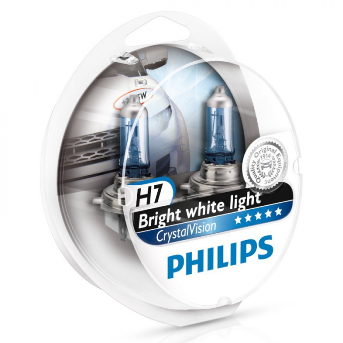Автолампы H7 Philips CrystalVision 4300K (12972CVSM)