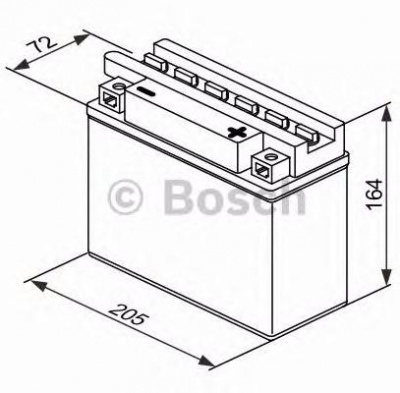 Мотоаккумулятор YB16AL-A2 Bosch M4 F40 Fresh pack - 16 А/ч (0 092 M4F 400) [- +]