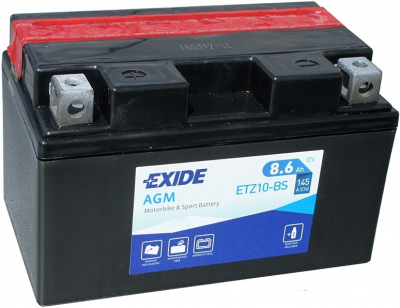 Мотоаккумулятор YTZ10S-BS Exide AGM - 8.6 А/ч 145 А (ETZ10-BS) [+ -]