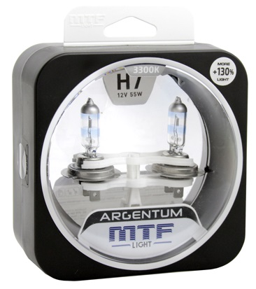 Автолампы H7 MTF Argentum +130% (H3A1207)