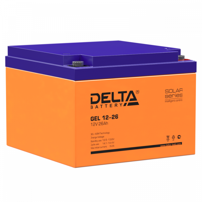 Аккумулятор Delta GEL - 26 А/ч (GEL 12-26)