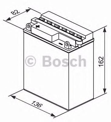 Мотоаккумулятор YB12AL-B Bosch M4 F33 Fresh pack - 12 А/ч (0 092 M4F 330) [+ -]