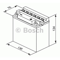 Мотоаккумулятор 12N7-3B Bosch M4 F21 Fresh pack - 7 A/ч (0 092 M4F 210) [- +]