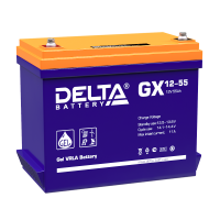 Аккумулятор Delta GX GEL - 55 А/ч (GX 12-55) - тяговый (для лодочных электромоторов)