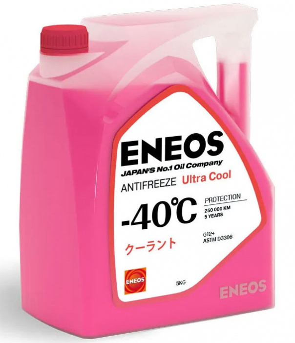 Eneos Антифриз Antifreeze Ultra Cool -40C G12+ антифриз красный (5 кг.)