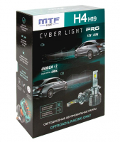 Светодиодные лампы H4/H19 MTF Cyber Light PRO 6000K  LED 6500lm (CP04K6)