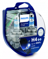 Автолампы H4 Philips RacingVision GT200 +200% (12342RGTS2)