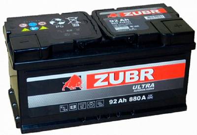 Аккумулятор автомобильный Zubr Ultra - 92 А/ч [-+]