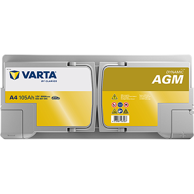 Аккумулятор Start-Stop автомобильный Varta A4 Dynamic AGM - 105 А/ч (605 901 095) [-+]