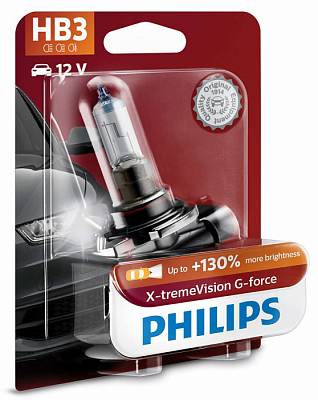 Автолампа HB3 Philips X-tremeVision G-force +130% (9005XVGB1)