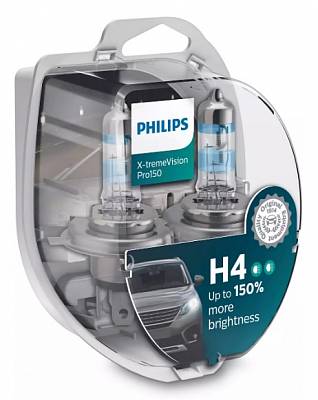 Автолампы H4 Philips X-tremeVision Pro150 +150% (12342XVPS2)