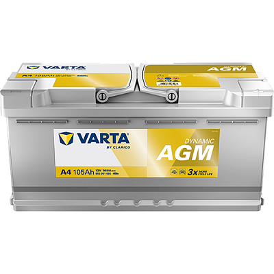 Аккумулятор Start-Stop автомобильный Varta A4 Dynamic AGM - 105 А/ч (605 901 095) [-+]