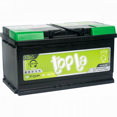 Купить аккумуляторы Topla AGM и EFB, поддерживающие Start-Stop