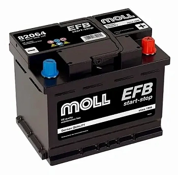 Аккумулятор Start-Stop автомобильный Moll EFB - 64 А/ч [-+]