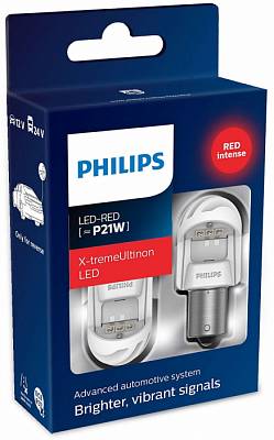 Светодиодные автолампы P21W Philips X-tremeUltinon LED gen2 Red (11498XURX2)