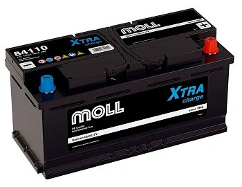 Аккумулятор автомобильный Moll XTRA charge - 110 А/ч [-+]