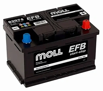 Аккумулятор Start-Stop автомобильный Moll EFB - 78 А/ч [-+]