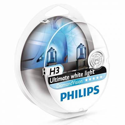 Автолампы H3 Philips DiamondVision 5000K (12336DVS2)