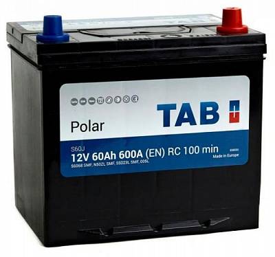 Аккумулятор автомобильный TAB Polar - 60 А/ч тонкие клеммы [-+]