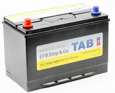 Аккумулятор автомобильный TAB EFB Stop&Go - 105 А/ч  [+-]