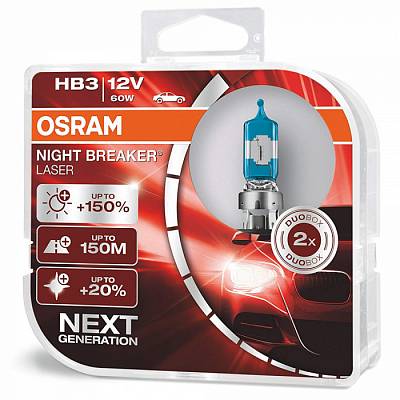 Автолампа HB3 Osram Night Breaker Laser Next Generation +150% (9005NL-HCB)