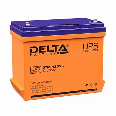 Аккумулятор Delta DTM L AGM - 55 А/ч (DTM 1255 L) UPS серия